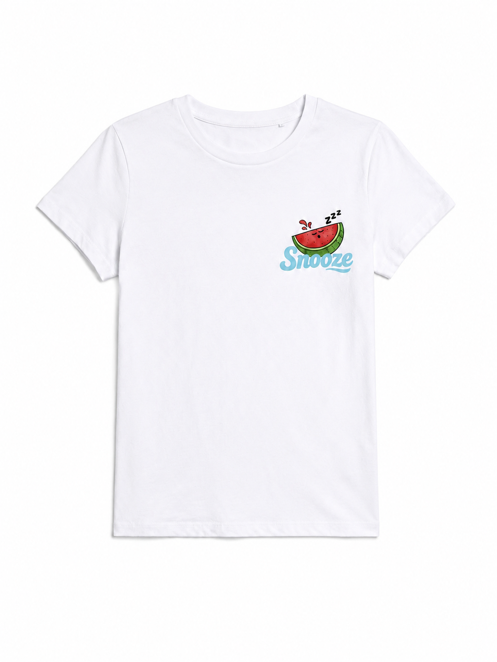 Snooze More Watermelon Tee – Unisex top, relaxed fit 100% cotton